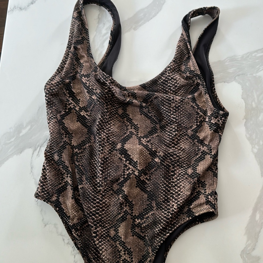 Snake skin pattern one piece